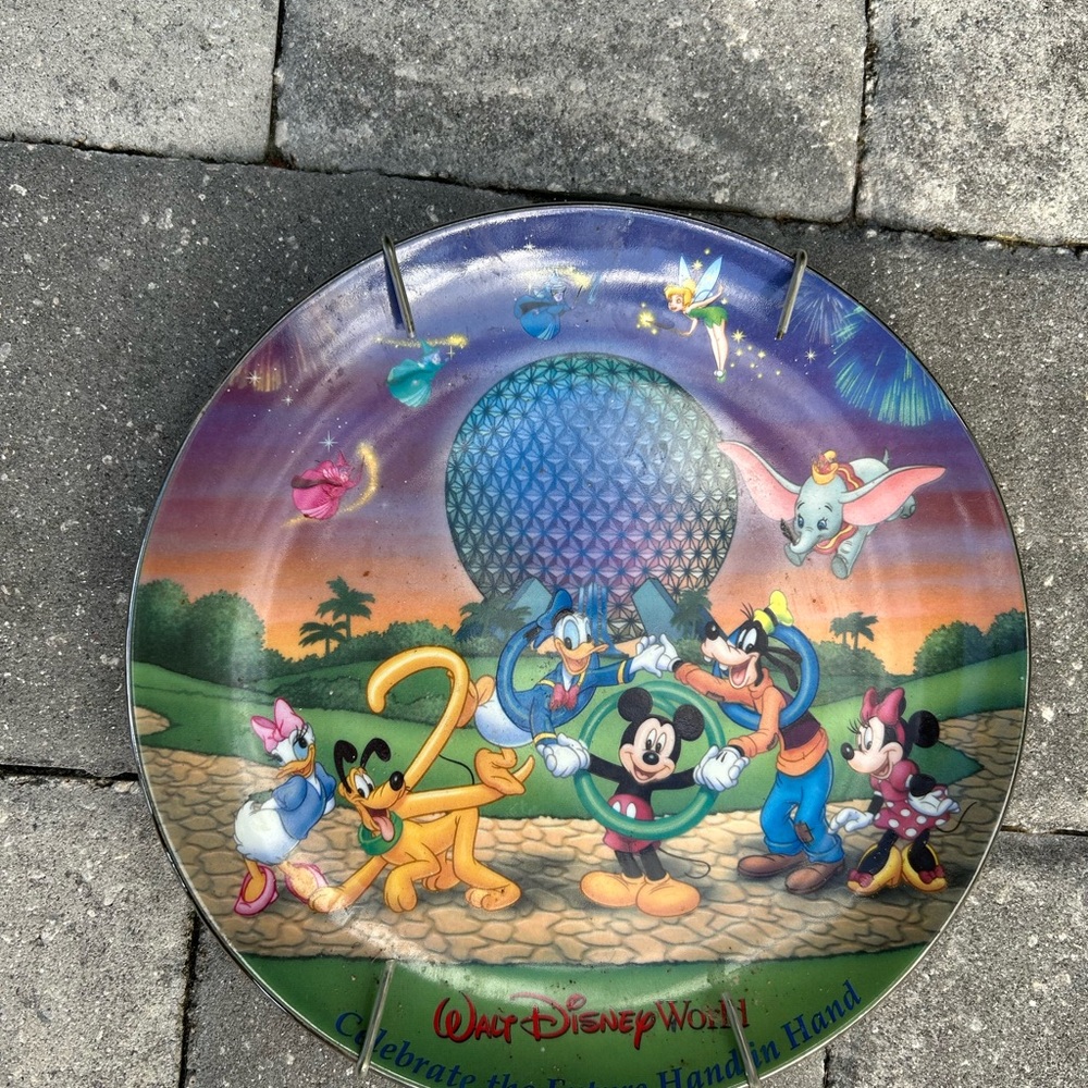 Disney Colorful Character Plate with Mickey and Friends
